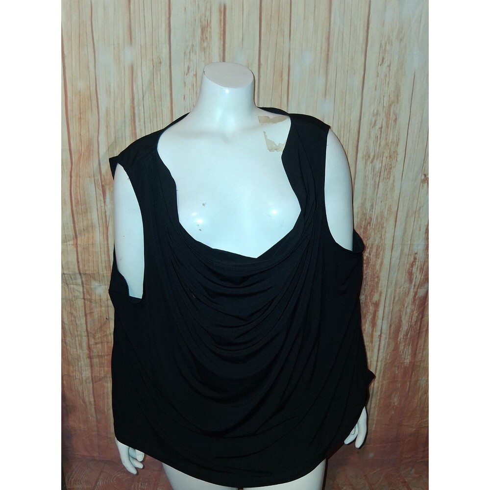 Calvin Klein Black Sleeveless Pullover Blouse Sz   3X
